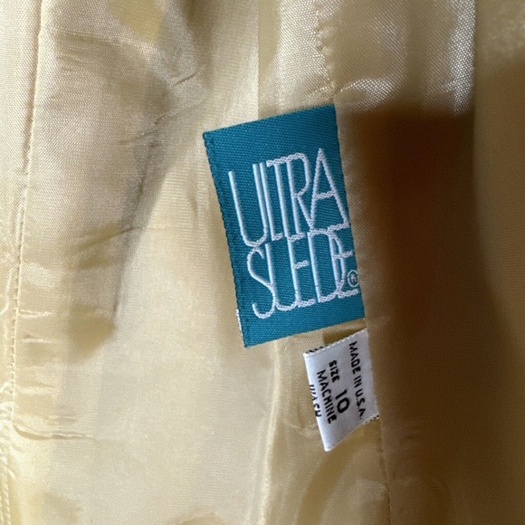 VTG Samuel Robert By Peter Hatsi Androu Ultra Suede Blazer Pockets USA 10 - Picture 8 of 11